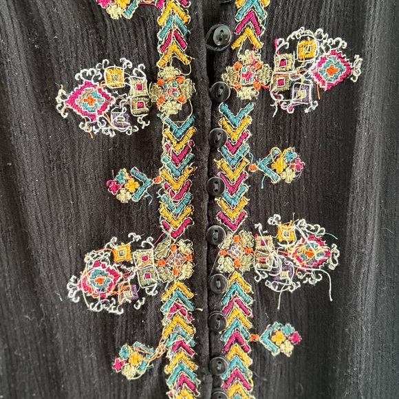 Free People Arianna Embroidered Shirt Dress - Picture 8 of 14